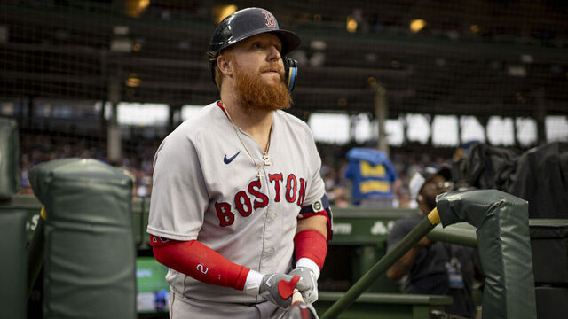 CHICAGO, ILLINOIS - JULY 14: Justin Turner #2 of the Boston Red Sox steps up to bat in the first inning of a game against the Chicago Cubs on July 14, 2023 at Wrigley Field in Chicago, Illinois.