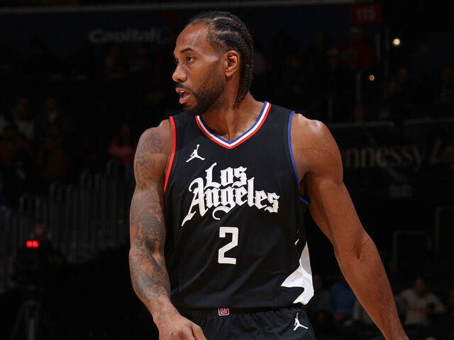WASHINGTON, DC - JANUARY 31: Kawhi Leonard #2 of the LA Clippers looks on during the game on January 31, 2024 at Capital One Arena in Washington, DC. Mandatory Copyright Notice: Copyright 2024 NBAE