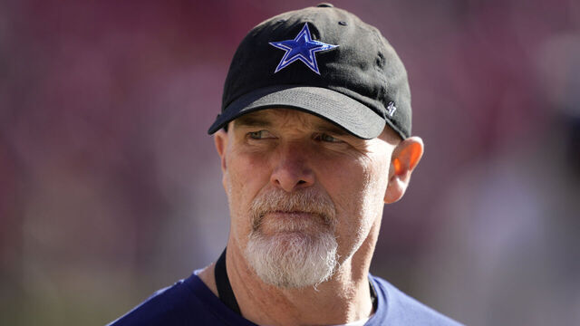 SANTA CLARA, CALIFORNIA - JANUARY 22: Defensive Coordinator Dan Quinn of the Dallas Cowboys looks on prior to a game against the San Francisco 49ers in the NFC Divisional Playoff game at Levi's Stadium on January 22, 2023 in Santa Clara, California.