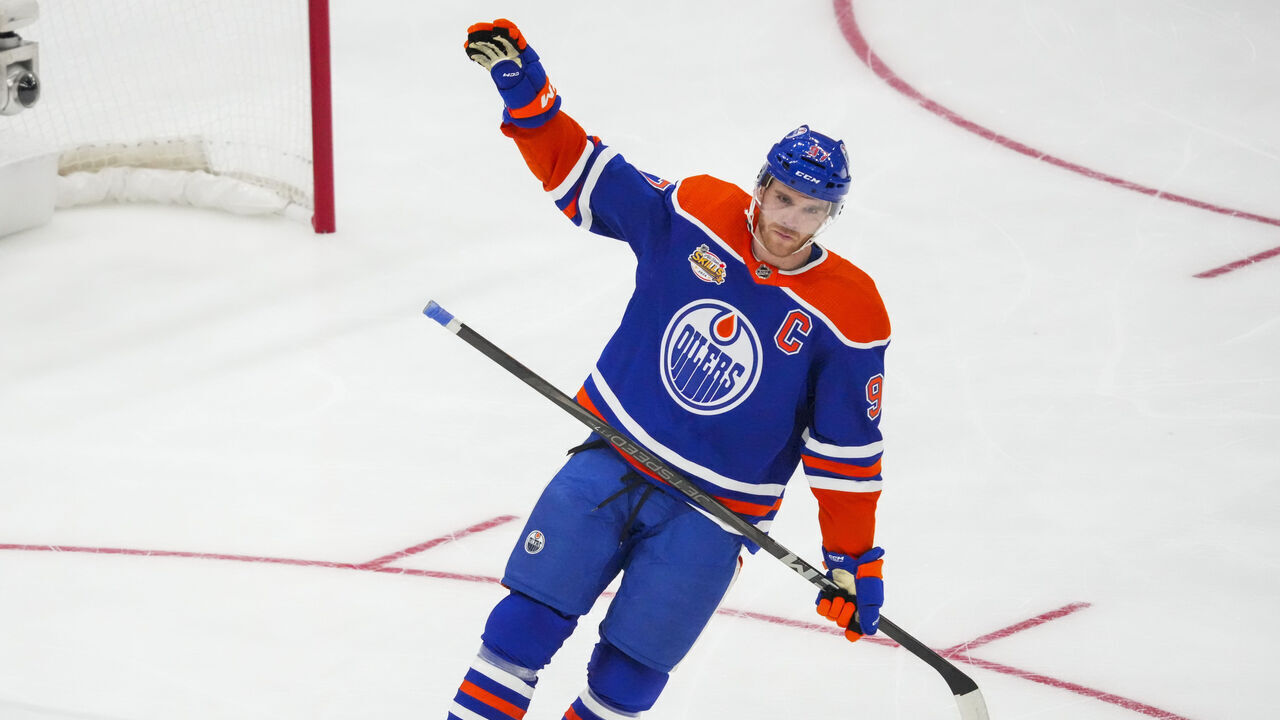 TORONTO, ONTARIO - FEBRUARY 02: Connor McDavid #97 of the Edmonton Oilers waves to the fans after the Fastenal NHL Fastest Skater during the 2024 NHL All-Star Skills Competition at Scotiabank Arena on February 02, 2024 in Toronto, Ontario, Canada.