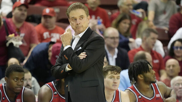 CHARLESTON, SC - NOVEMBER 16: Head coach Rick Pitino of the St. John's Red Storm looks on during day one of the Shriners Children's Charleston Classic college basketball game against the North Texas Mean Green at the TD Arena on November 16, 2023 in Charleston, South Carolina.