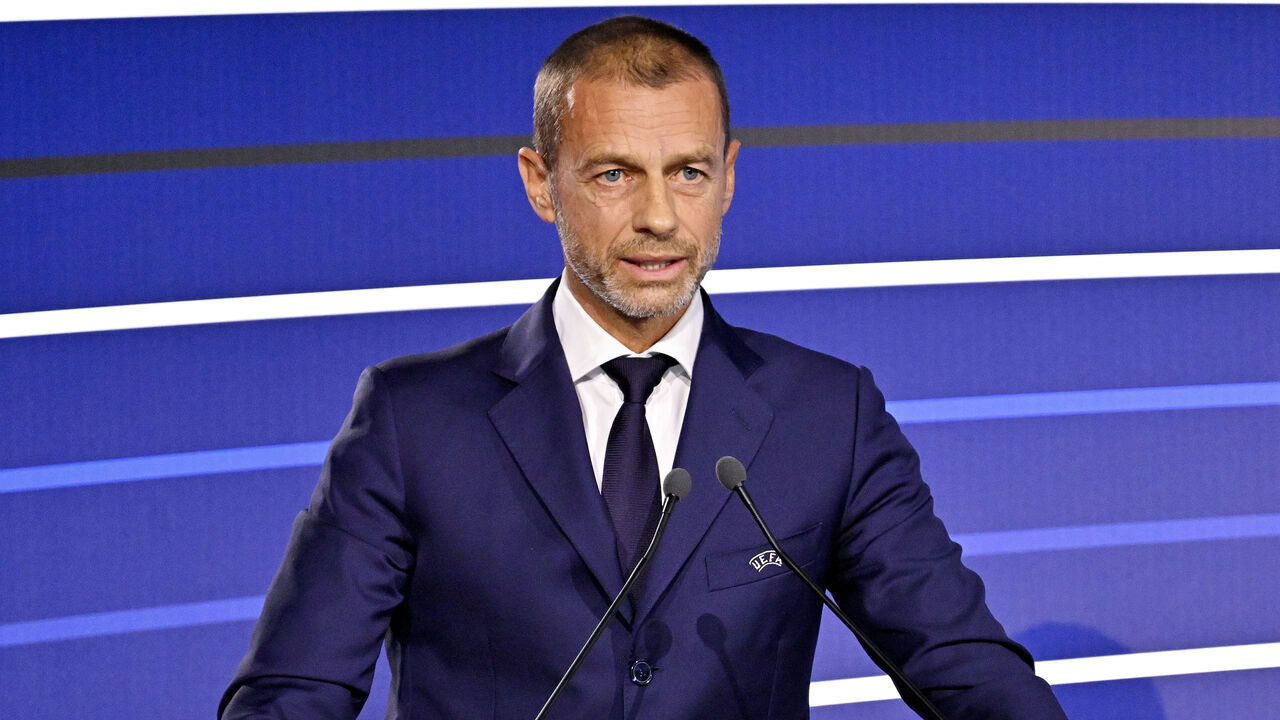 PARIS, FRANCE - FEBRUARY 08: Aleksander Ceferin, President of UEFA, speaks during the 48th UEFA Ordinary Congress Meeting at Maison De La Mutualite on February 08, 2024 in Paris, France.