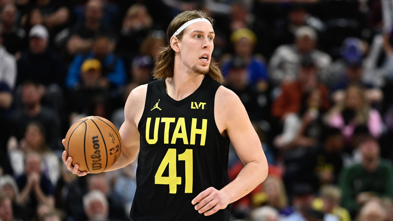 SALT LAKE CITY, UTAH - FEBRUARY 04: Kelly Olynyk #41 of the Utah Jazz in action during the second half of a game against the Milwaukee Bucks at Delta Center on February 04, 2024 in Salt Lake City, Utah.