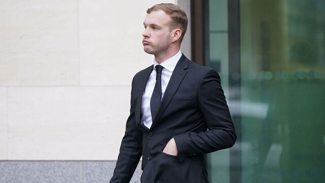 Jordan Chidley leaving Westminster Magistrates' Court, London, where he pleaded guilty to assaulting Newcastle United goalkeeper Martin Dubravka during a League Cup quarter-final against Chelsea on December 19. Chidley, who admitted assault by beating and unlawfully going onto a playing area at the football match, received a three-year football banning order and was fined £807. Picture date: Thursday February 8, 2024.