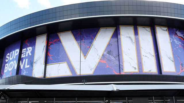 HENDERSON, NEVADA - FEBRUARY 07: A general view of Allegiant Stadium ahead of Super Bowl LVIII on February 07, 2024 in Las Vegas, Nevada.