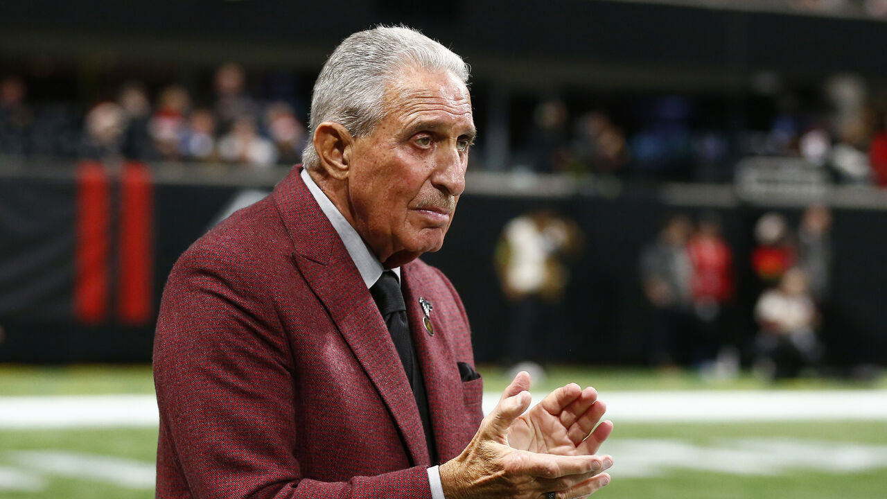 ATLANTA, GA - DECEMBER 24: Atlanta Falcons owner Arthur Blank during an NFL game between the Atlanta Falcons and the Indianapolis Colts on December 24, 2023 at Mercedes-Benz Stadium in Atlanta,GA.