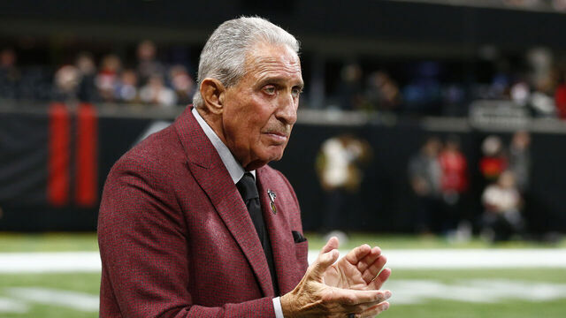 ATLANTA, GA - DECEMBER 24: Atlanta Falcons owner Arthur Blank during an NFL game between the Atlanta Falcons and the Indianapolis Colts on December 24, 2023 at Mercedes-Benz Stadium in Atlanta,GA.