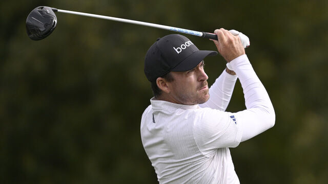 SCOTTSDALE, ARIZONA - FEBRUARY 09: Nick Taylor of Canada plays his shot from the fifth tee during the second round of the WM Phoenix Open at TPC Scottsdale on February 09, 2024 in Scottsdale, Arizona.