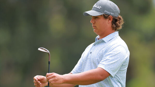 BOGOTA, COLOMBIA - FEBRUARY 09: Aldrich Potgieter of South Africa looks on during the second round of the Astara Golf Championship presented by Mastercard at Country Club de Bogota on February 09, 2024 in Bogota, Colombia.