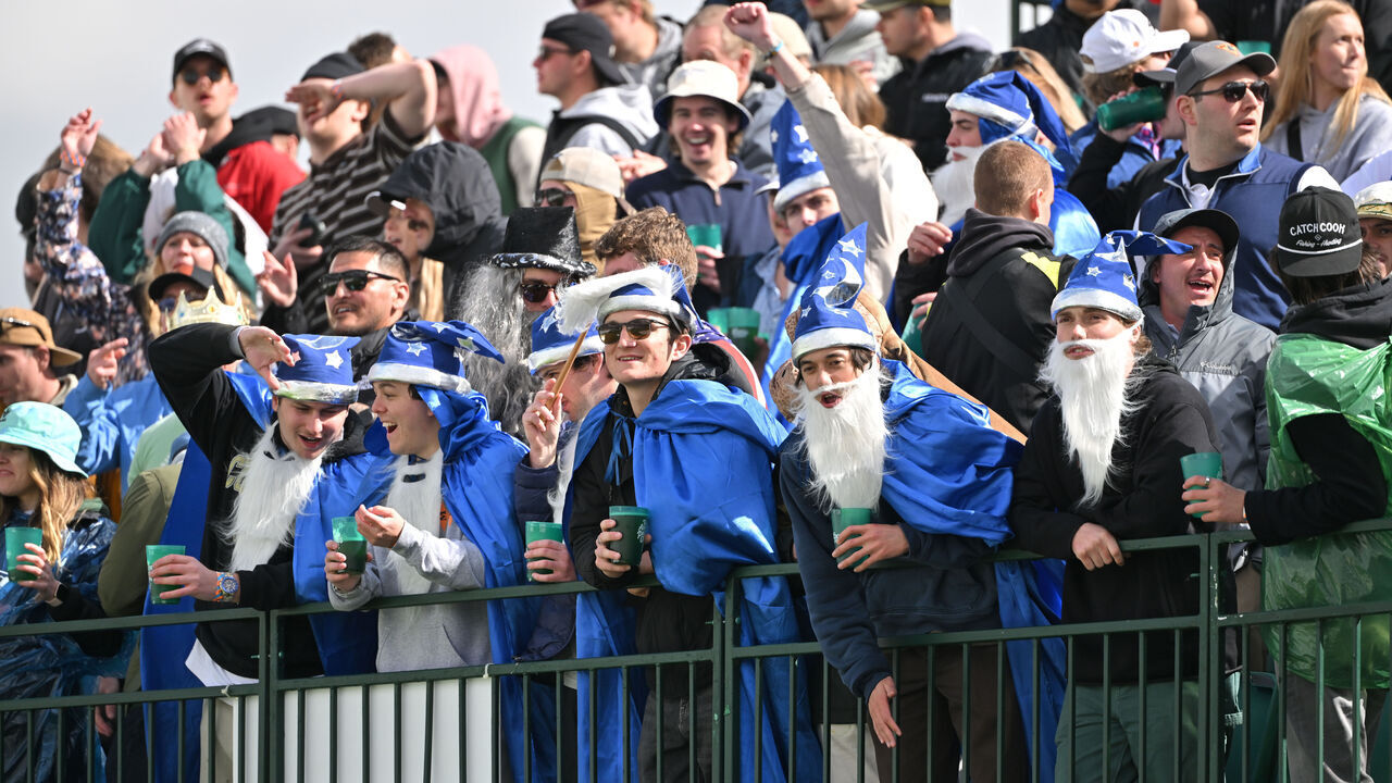 SCOTTSDALE, ARIZONA - FEBRUARY 10: Fans are seen on the 16th hole during the continuation of the second round of WM Phoenix Open at TPC Scottsdale (Stadium Course) on February 10, 2024 in Scottsdale, Arizona.