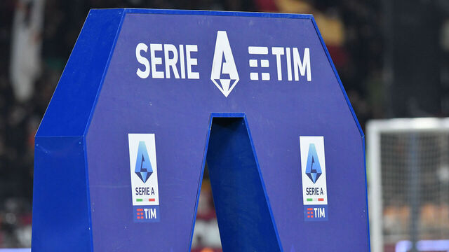 Serie A logo during the match Roma v Udinese at the Stadio Olimpico. Rome (Italy), November 26th, 2023