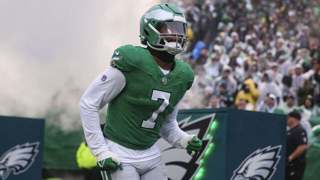 PHILADELPHIA, PA - NOVEMBER 26: Haason Reddick #7 of the Philadelphia Eagles runs out of the tunnel prior to an NFL football game against the Buffalo Bills at Lincoln Financial Field on November 26, 2023 in Philadelphia, Pennsylvania.