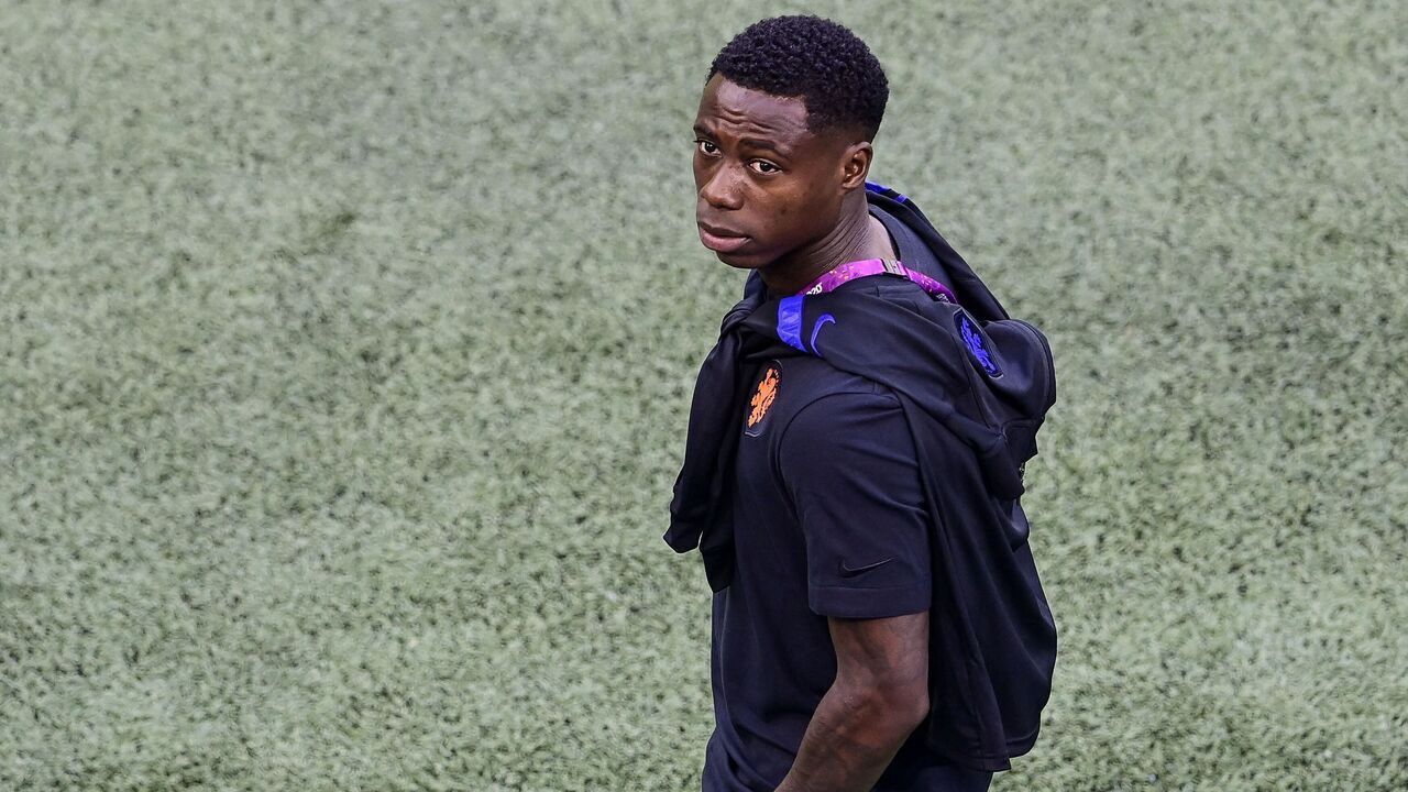 Netherlands' midfielder Quincy Promes looks on ahead of the UEFA EURO 2020 Group C football match between the Netherlands and Ukraine at the Johan Cruyff Arena in Amsterdam on June 13, 2021.