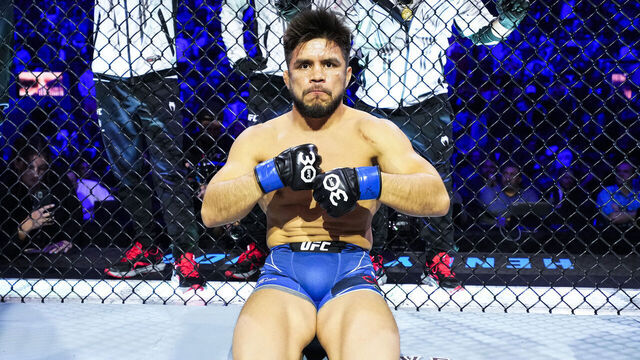 NEWARK, NEW JERSEY - MAY 06: Henry Cejudo prepares to fight Aljamain Sterling in the UFC bantamweight championship fight during the UFC 288 event at Prudential Center on May 06, 2023 in Newark, New Jersey.