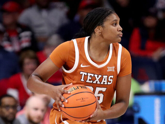 TUCSON, AZ - DECEMBER 13: Texas Longhorns forward Madison Booker #35 during the first half of a women's basketball game between the Texas Longhorns and the University of Arizona Wildcats on December 13, 2023 at McKale Center in Tucson, AZ. (Photo by Christopher Hook/Icon Sportswire via Getty Images