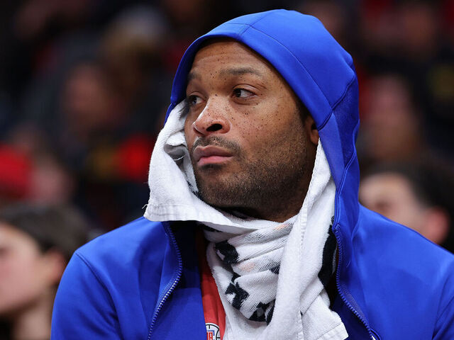 ATLANTA, GEORGIA - FEBRUARY 05: P.J. Tucker #17 of the LA Clippers looks on from the bench against the Atlanta Hawks during the second quarter at State Farm Arena on February 05, 2024 in Atlanta, Georgia. NOTE TO USER: User expressly acknowledges and agrees that, by downloading and/or using this photograph, user is consenting to the terms and conditions of the Getty Images License Agreement.