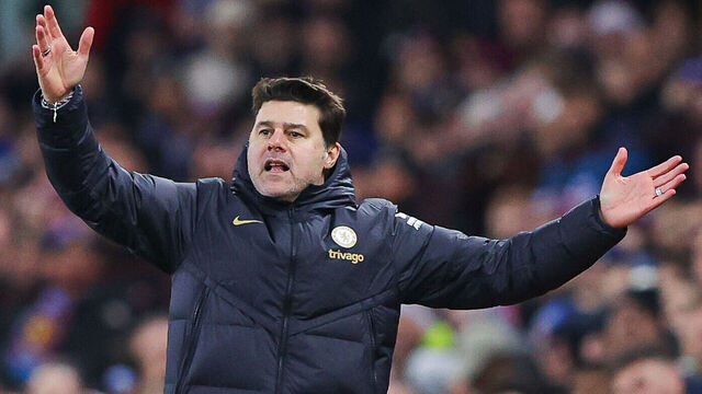 BIRMINGHAM, ENGLAND - FEBRUARY 07: Mauricio Pochettino, manager of Chelsea, issues instructions during the Emirates FA Cup Fourth Round Replay match between Aston Villa and Chelsea at Villa Park on February 07, 2024 in Birmingham, England.