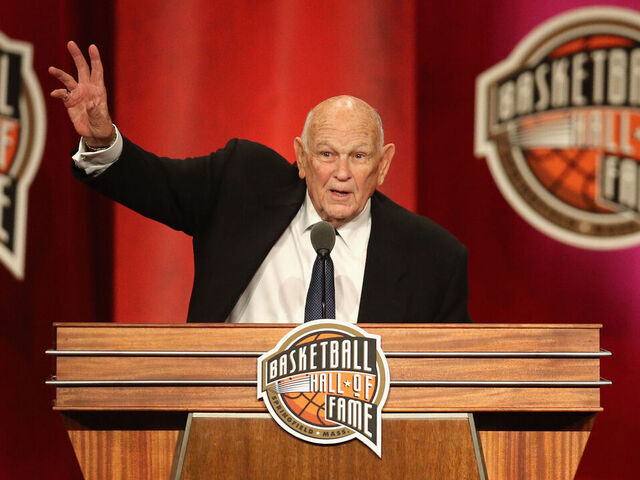 SPRINGFIELD, MA - SEPTEMBER 07: Naismith Memorial Basketball Hall of Fame Class of 2018 enshrinee Charles Grice 'Lefty' Driesell speaks during the 2018 Basketball Hall of Fame Enshrinement Ceremony at Symphony Hall on September 7, 2018 in Springfield, Massachusetts.