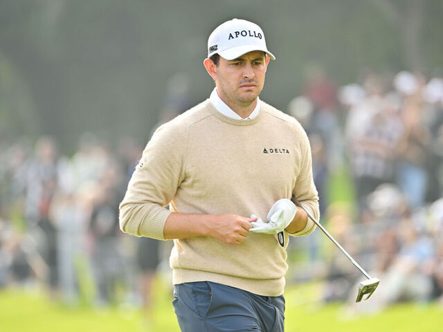 PACIFIC PALISADES, CALIFORNIA - FEBRUARY 17: Patrick Cantlay walks on the 18th green during the third round of The Genesis Invitational at Riviera Country Club on February 17, 2024 in Pacific Palisades, California.