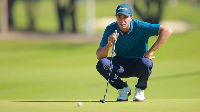 PUERTO VALLARTA, MEXICO - FEBRUARY 23: Alvaro Ortiz of Mexico putts on the 14th green during the second round of the Mexico Open at Vidanta at Vidanta Vallarta on February 23, 2024 in Puerto Vallarta, Jalisco.
