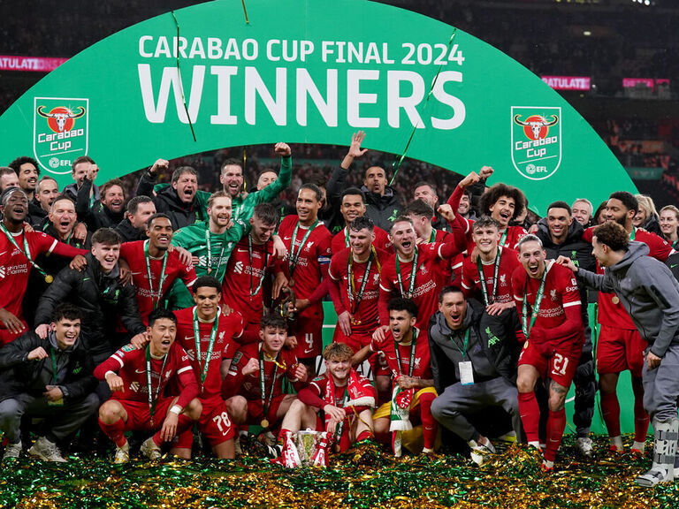 Liverpool win League Cup on Van Dijk's dramatic ET goal Liverpool win League Cup on Van Dijk's dramatic ET goal