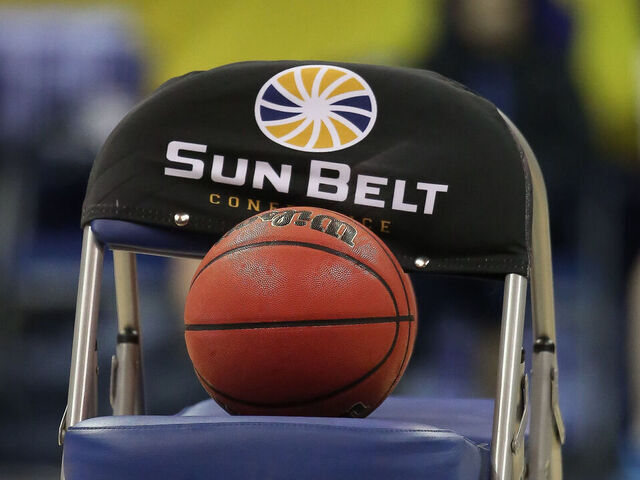 March 14, 2015 - Basketball during the game between Louisiana Monroe Warhawks and Georgia Southern Eagles at the Lakefront Arena in New Orleans, LA.