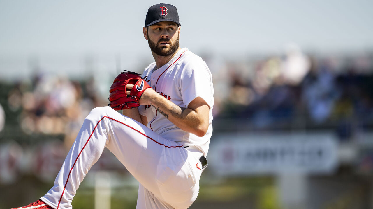FT. MYERS, FLORIDA - FEBRUARY 25: Lucas Giolito #54 of the Boston Red Sox delivers during the first inning of a Spring Training Grapefruit League game against the Minnesota Twins on February 23, 2024 at jetBlue Park at Fenway South in Fort Myers, Florida.
