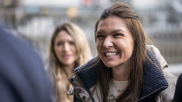 Former world number one tennis player Romania's Simona Halep arrives at the Court of Arbitration for Sport in Lausanne on February 7, 2024, for her appeal against a four-year doping ban. The two-time Grand Slam singles champion tested positive for roxadustat after the US Open in 2022 and was charged with a separate second anti-doping breach last year relating to irregularities in her athlete biological passport.