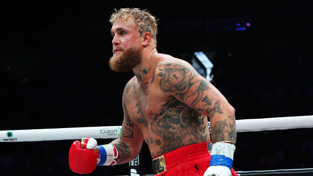 HATO REY, PUERTO RICO - MARCH 02: Jake Paul enters the ring against Ryan Bourland before their cruiserweight fight at Coliseo de Puerto Rico on March 02, 2024 in Hato Rey, Puerto Rico.