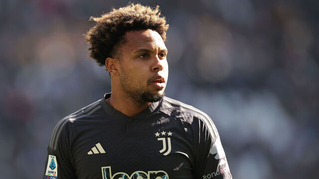 TURIN, ITALY - FEBRUARY 25: Weston McKennie of Juventus looks on during the Serie A TIM match between Juventus and Frosinone Calcio at on February 25, 2024 in Turin, Italy.