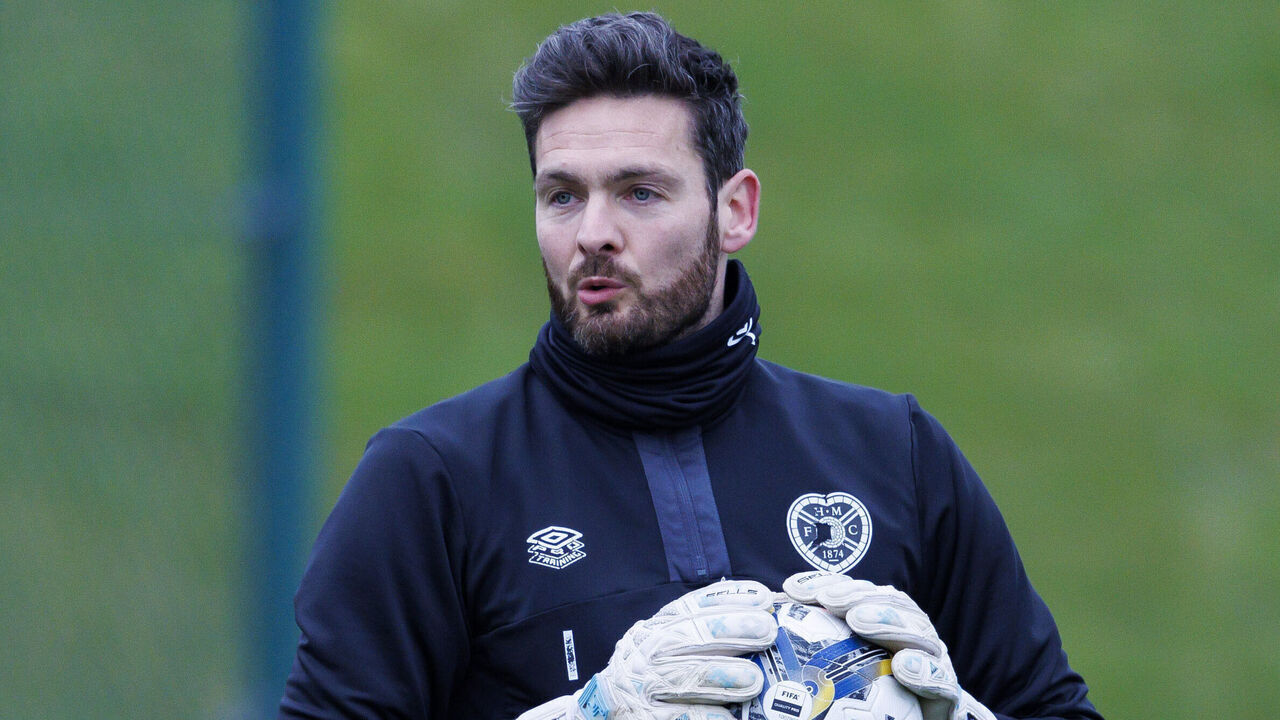EDINBURGH, SCOTLAND - MARCH 08: Craig Gordon during a Heart of Midlothian training session at Oriam, on March 08, 2024, in Edinburgh, Scotland.