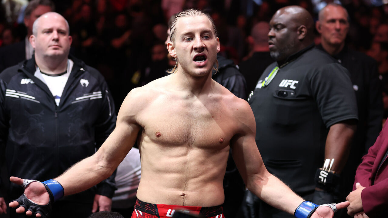 LAS VEGAS, NEVADA - DECEMBER 16: Paddy Pimblett of Great Britain looks on prior to a lightweight fight against Tony Ferguson of the United States during the UFC 296: Edwards vs. Covington event at T-Mobile Arena on December 16, 2023 in Las Vegas, Nevada.