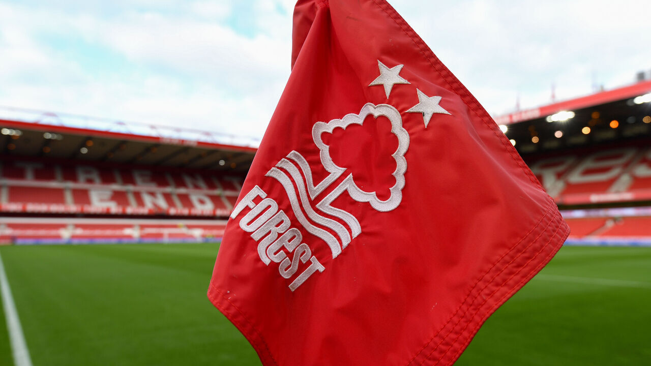 A general view inside the City Ground is seen ahead of the FA Cup Third Round match between Nottingham Forest and Blackpool in Nottingham, England, on January 7, 2024.
