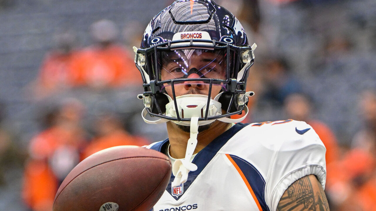 HOUSTON, TX - DECEMBER 03: Denver Broncos safety Justin Simmons (31) warms up before the football game between the Denver Broncos and Houston Texans at NRG Stadium on December 3, 2023 in Houston, Texas.