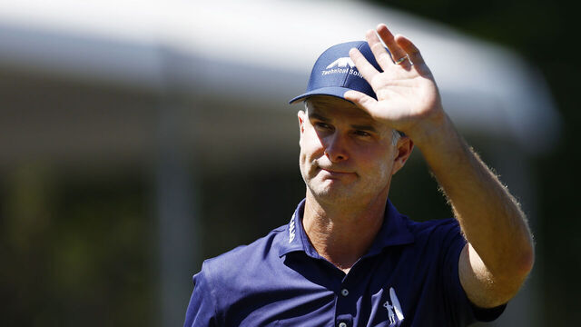 PALM HARBOR, FLORIDA - MARCH 21: Kevin Streelman of the United States reacts on the 16th green during the first round of the Valspar Championship at Copperhead Course at Innisbrook Resort and Golf Club on March 21, 2024 in Palm Harbor, Florida.