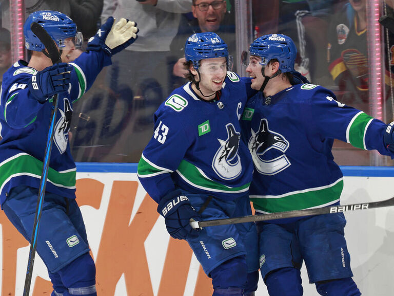 Canucks Match Rangers Atop NHL Standings With Win Vs. Flames | TheScore.com