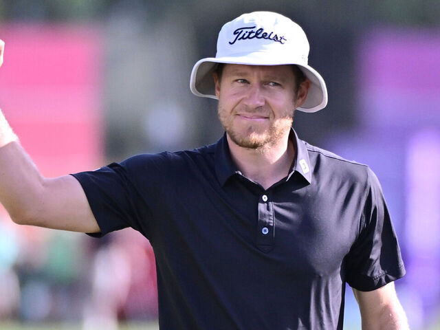 PALM HARBOR, FLORIDA - MARCH 24: Peter Malnati of the United States reacts after his birdie putt on the 17th green during the final round of the Valspar Championship at Copperhead Course at Innisbrook Resort and Golf Club on March 24, 2024 in Palm Harbor, Florida.