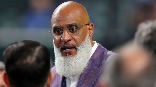 ARLINGTON, TEXAS - OCTOBER 27: Tony Clark, Executive Director of MLB Players Association, looks on prior to Game One of the World Series between the Arizona Diamondbacks and the Texas Rangers at Globe Life Field on October 27, 2023 in Arlington, Texas.