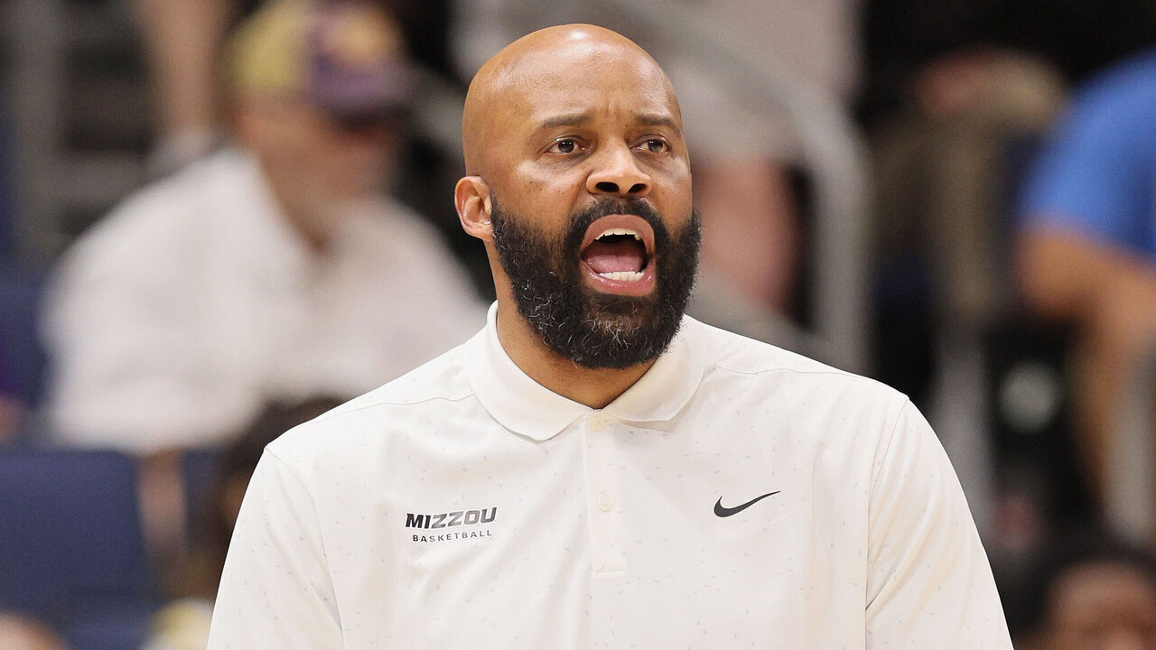 TAMPA, FLORIDA - MARCH 10: Cuonzo Martin the head coach of the Missouri Tigers during the second round of the 2022 SEC Men's Basketball Tournament at Amalie Arena on March 10, 2022 in Tampa, Florida.