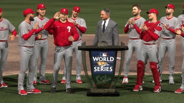 MLB The Show's 2024 sim: Phillies dancing on their own