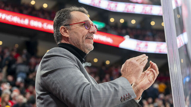 MONTREAL, CANADA - JANUARY 23: Ottawa Senators owner Michael Andlauer applauds during the third period of the NHL regular season game between the Montreal Canadiens and the Ottawa Senators at the Bell Centre on January 23, 2024 in Montreal, Quebec, Canada.