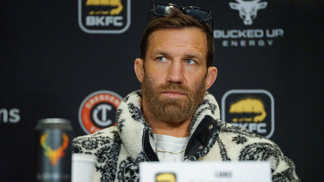 LAS VEGAS, NV - APRIL 4: Luke Rockhold attends the BKFC 41 official pre-fight press conference on April 4, 2023, at the Palms Casino in Las Vegas, NV.