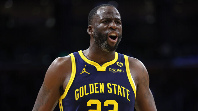 LOS ANGELES, CALIFORNIA - MARCH 16: Draymond Green #23 of the Golden State Warriors looks on during the first half of a game against the Los Angeles Lakers at Crypto.com Arena on March 16, 2024 in Los Angeles, California.