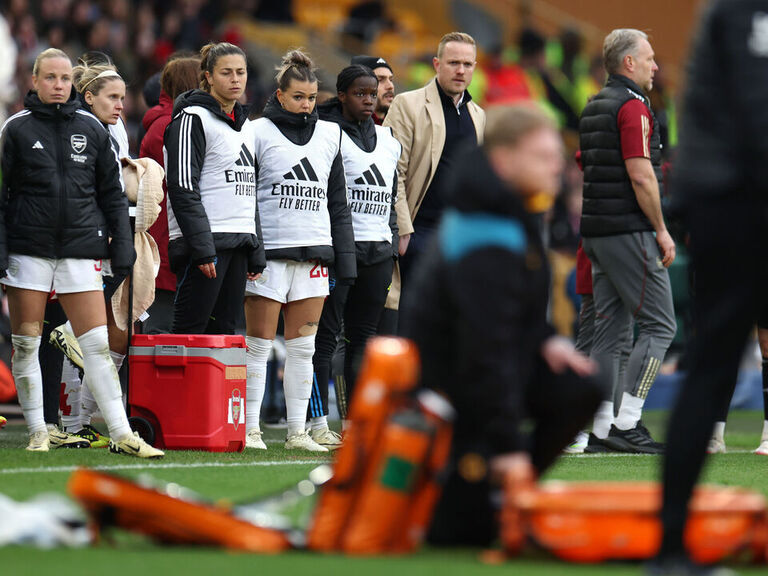 Arsenal's Maanum stable after collapsing during Women's League Cup final Arsenal's Maanum stable after collapsing during Women's League Cup final