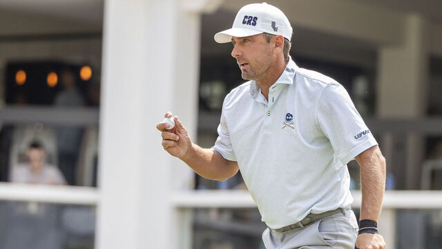 HONG KONG, CHINA - MARCH 8: Charles Howell III of the United States shows the ball during day one of the LIV Golf Invitational - Hong Kong at The Hong Kong Golf Club on March 8, 2024 in Hong Kong, China.