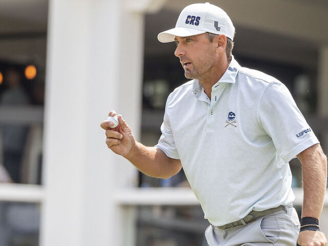 HONG KONG, CHINA - MARCH 8: Charles Howell III of the United States shows the ball during day one of the LIV Golf Invitational - Hong Kong at The Hong Kong Golf Club on March 8, 2024 in Hong Kong, China.