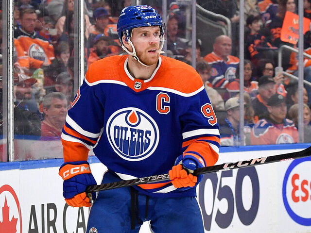 EDMONTON, CANADA - MARCH 30: Connor McDavid #97 of the Edmonton Oilers in action during the game against the Anaheim Ducks at Rogers Place on March 30, 2024, in Edmonton, Alberta, Canada.