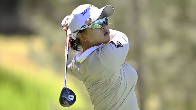 LAS VEGAS, NEVADA - APRIL 03: Sei Young Kim of South Korea on day one of the T-Mobile Match Play presented by MGM Rewards at Shadow Creek at Shadow Creek Golf Course on April 03, 2024 in Las Vegas, Nevada.
