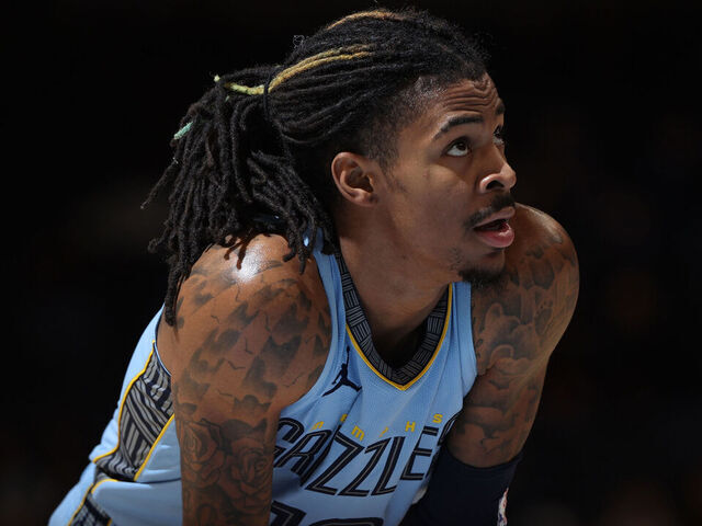 MEMPHIS, TN - JANUARY 2: Ja Morant #12 of the Memphis Grizzlies look on during the game on January 2, 2024 at FedExForum in Memphis, Tennessee. Mandatory Copyright Notice: Copyright 2024 NBAE