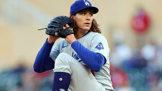 MINNEAPOLIS, MINNESOTA - APRIL 09: Tyler Glasnow #31 of the Los Angeles Dodgers delivers a pitch against the Minnesota Twins in the first inning at Target Field on April 09, 2024 in Minneapolis, Minnesota.